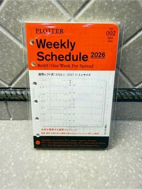 Plotter Weekly Schedule 2026 Refill - Mini